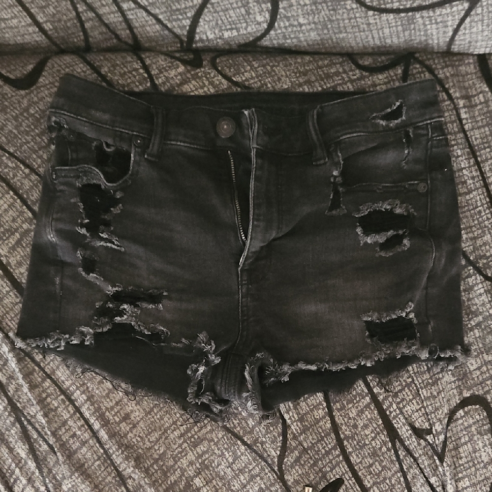 American Eagle Outfitters Black Denim Shorts